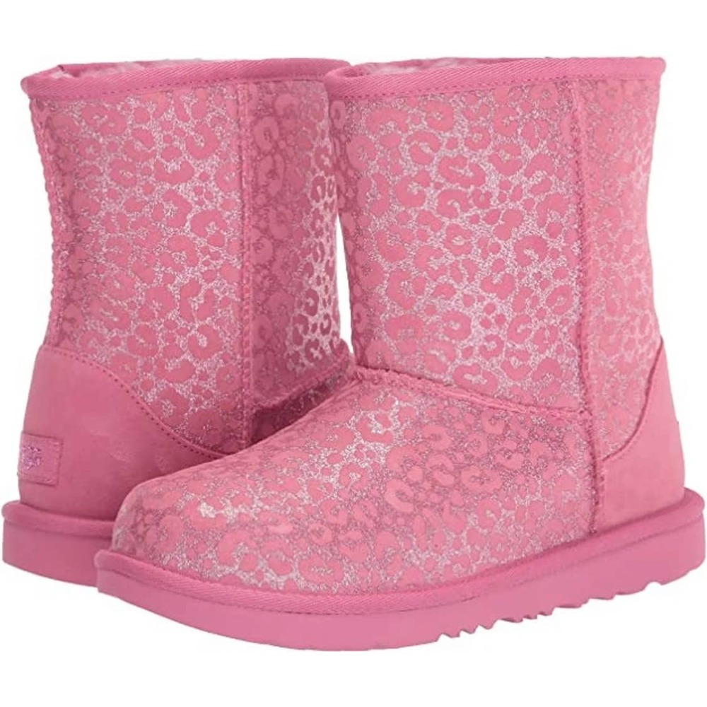 NWT/NIB UGG Toddler Classic II Glitter Leopard Animal Print Boots (sizes 7)